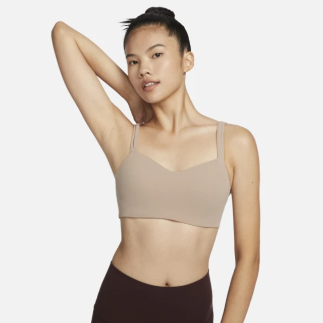 NIKE 耐吉 運動內衣 女款 輕度支撐 慢跑 瑜珈 AS W NK DF ALATE TRACE BRA 奶茶 DO6609-247