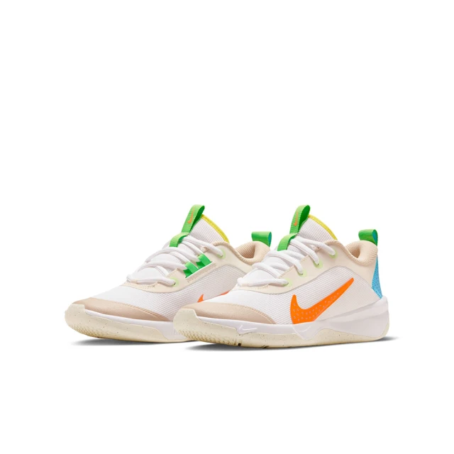 NIKE 耐吉NIKE 耐吉 休閒鞋 女鞋 大童 運動鞋 NIKE OMNI MULTI-COURT GS 奶茶白 FN8906-181(2K2043)