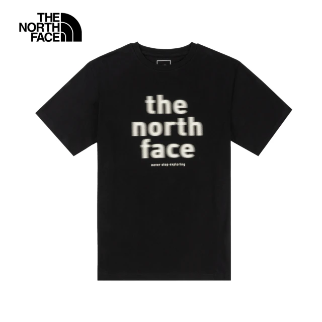 The North Face 北面女款黑色純棉大尺寸LOGO休閒短袖T恤｜86Q8JK3