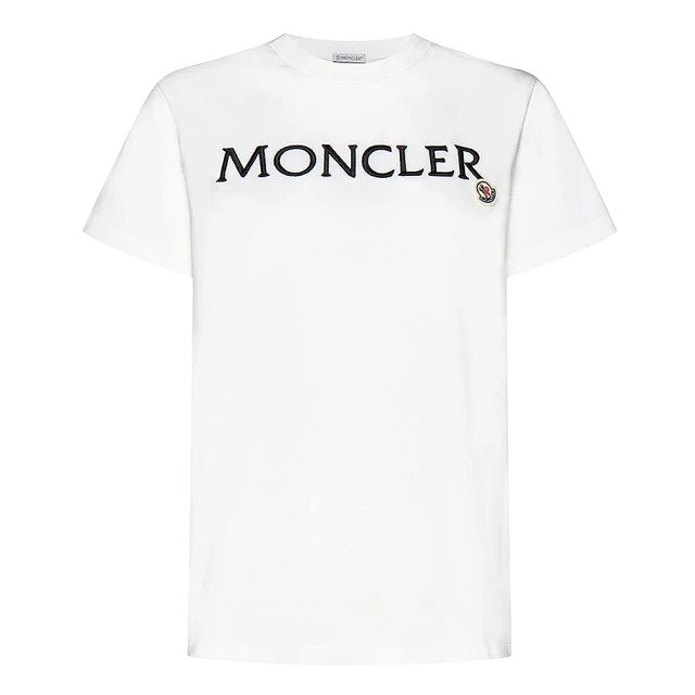 MONCLERMONCLER 經典 LOGO 白色 圓領 短袖 T-SHIRT(8C00009829HP033)