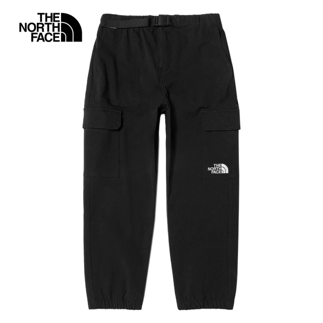 The North Face 北面兒童黑色防潑水可調節腰帶休閒褲｜8749JK3