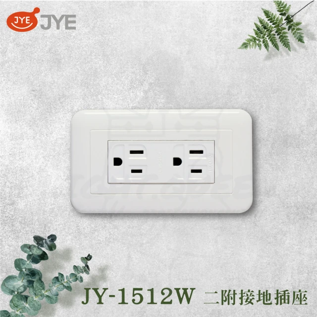 中一電工 JYE 5入組 PANDA 熊貓系列 夜光壁切(二附接地蓋板組 JY-1512W)