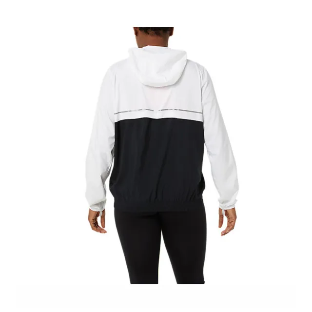 【asics 亞瑟士】Asics Lite-Show Jacket 女 外套 連帽 海外版 運動 路跑 反光 白(2012C365-100)
