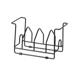 【優の屋】工業風碗盤收納分隔架-黑色(碗盤瀝水架 盤子架 餐具收納架)