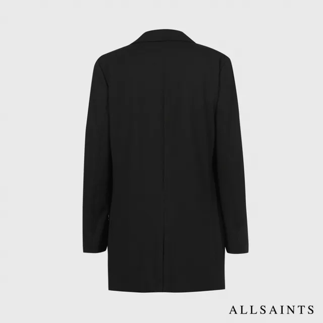 【ALLSAINTS】ALEIDA JERSEY 經典輕薄天絲混紡開襟西裝外套-黑 WT109V(常規版型)