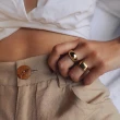 【CINCO】葡萄牙精品 Giulia ring 925純銀戒指 方形素面戒指(925純銀)