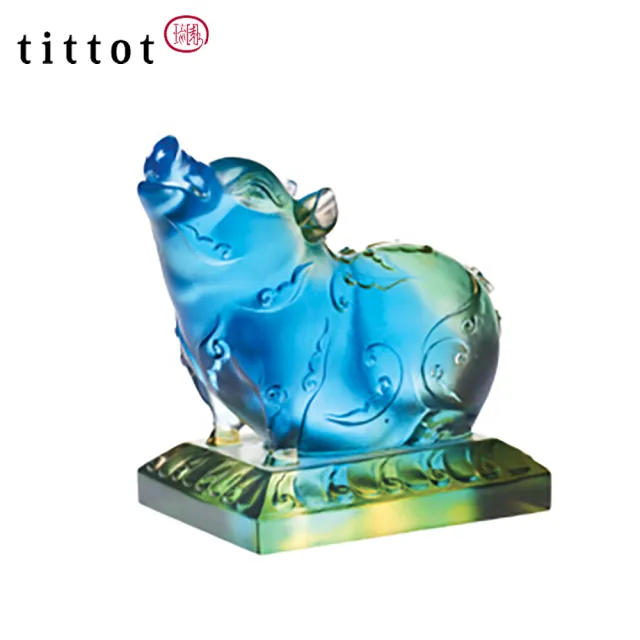 tittot 琉園】樂天常富(豬/琉園十二生肖飲水思源系列/琉璃/禮物/玻璃