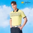 【Jack Nicklaus 金熊】GOLF男款印花口袋款吸濕排汗高爾夫球衫/POLO衫(黃色)