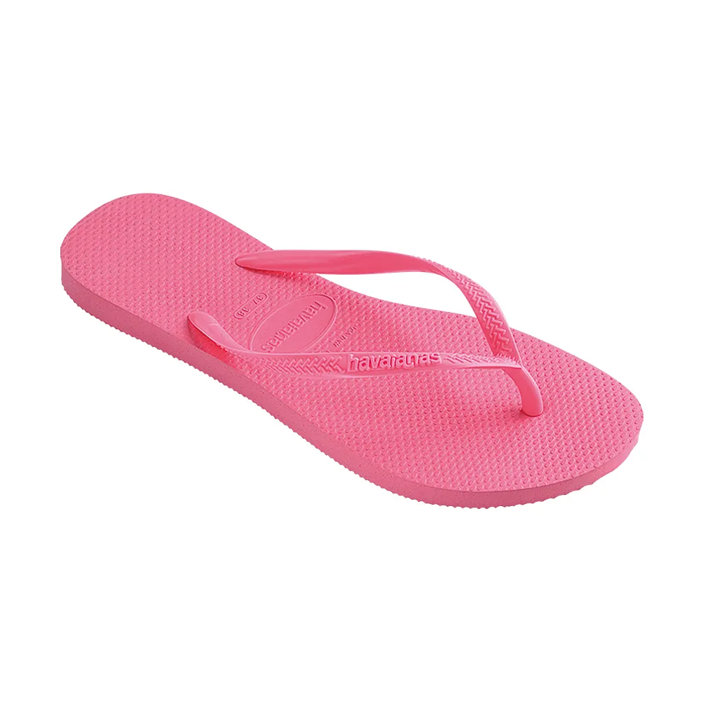 【havaianas 哈瓦仕】拖鞋 女鞋 夾腳拖 細帶 巴西 Slim 粉色 4000030-0129W(哈瓦士)