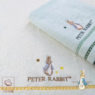 【PETER RABBIT 比得兔】12入組-純棉高支紗方巾粉嫩精繡PR1652(品牌大廠.4色組)