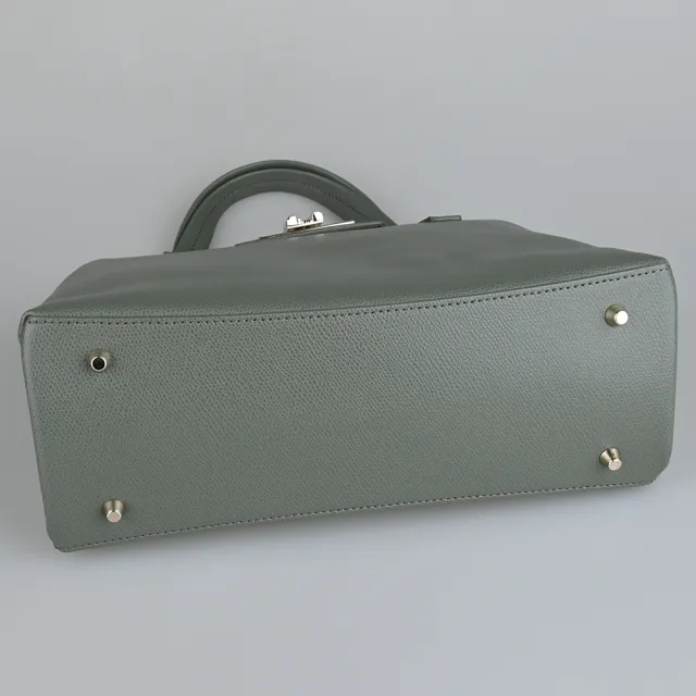 【FURLA 芙拉】1927經典拱門轉扣標誌雙層手提斜背兩用包(M/仙人掌綠)