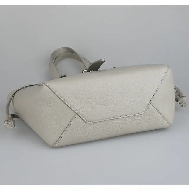 【FURLA 芙拉】NET經典燙金標誌全皮肩背包(S/大象灰)