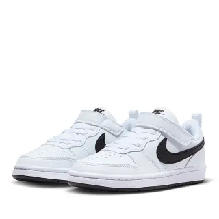 【NIKE 耐吉】運動鞋 童鞋 中童 兒童 魔鬼氈 COURT BOROUGH LOW RECRAFT PS 白黑 DV5457-104