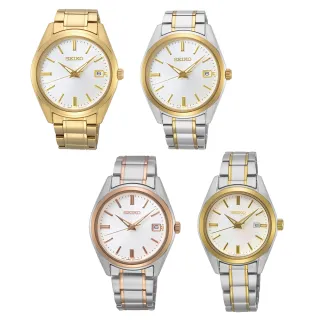 【SEIKO 精工】CS系列經典藍寶石大三針男女鋼帶錶款(40mm/30mm 多款可選)