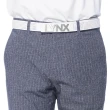 【Lynx Golf】korea男款經典白線條紋平口休閒長褲(深藍色)