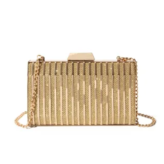 【Sp house】閃耀條紋鍊條晚宴包(4色可選)