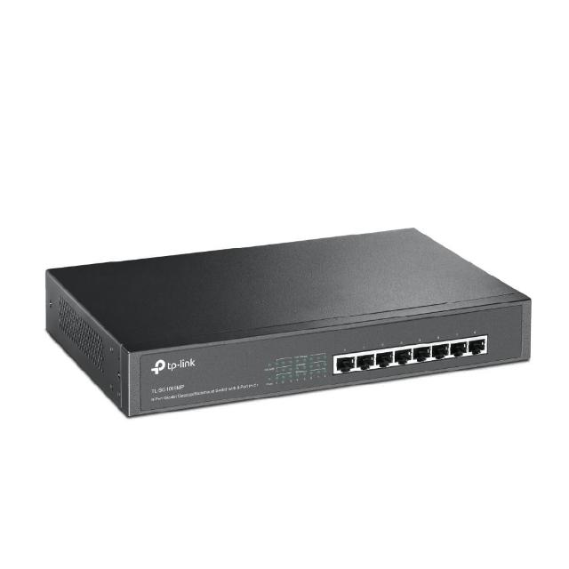 【TP-Link】TL-SG1008MP 8埠 Gigabit RJ45 桌上/機架式 PoE＋switch交換器