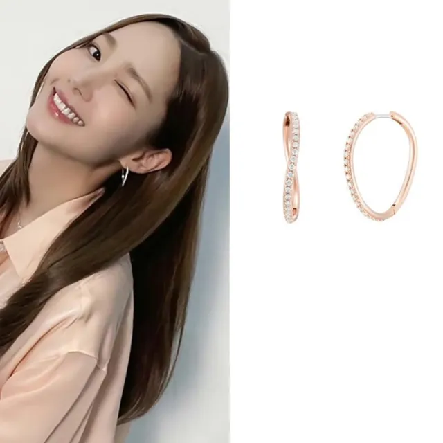 【Emi 艾迷】朴敏英 輕奢曲線鋯石環繞 925銀針 耳環 耳扣(朴敏英 韓劇 氣象廳的人們 同款)