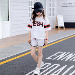 【chiao!Babe 俏寶貝】1件組 韓版女童運動兩件式套裝(120-150cm/兩色可選)