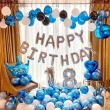 藍色系經典生日氣球組1組(生日氣球 派對 佈置 周歲 告白)