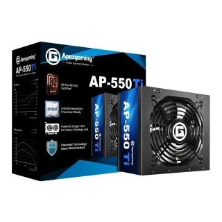 【Apexgaming 美商艾湃電競】AP-550Ti 奈米光觸媒抗菌電源供應器