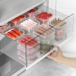 【Dagebeno荷生活】PP材質冰箱冷凍肉類分裝保鮮盒 可疊加可微波透明上蓋分裝盒(5入)