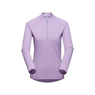 【Mammut 長毛象】Aenergy FL Half Zip AF 抗菌半拉長袖排汗衣 星系紫 女款 #1016-01320