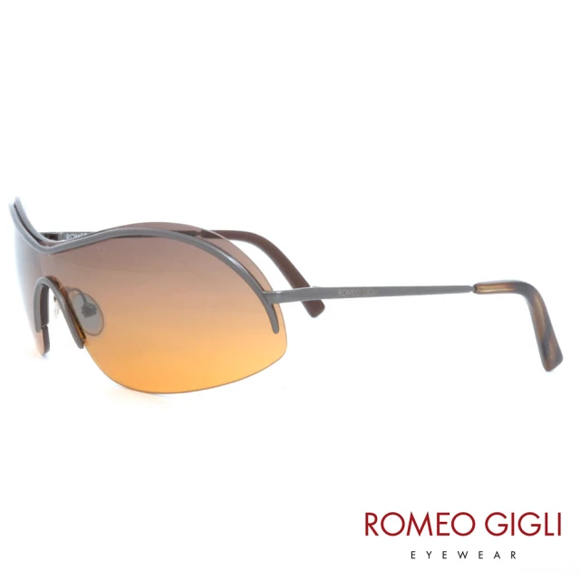 【Romeo Gigli】義大利金屬上框漸層太陽眼鏡(咖-RG562-05)