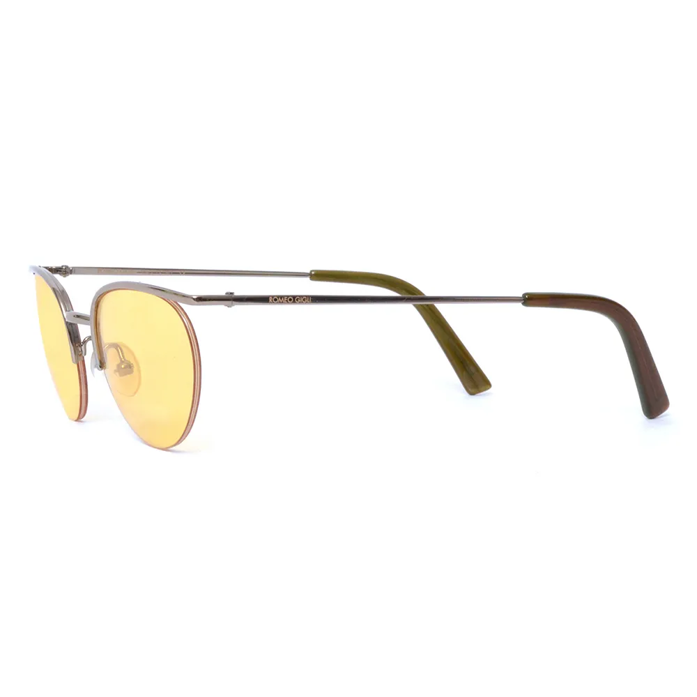 【Romeo Gigli】義大利質感金屬個性太陽眼鏡(黃-RG222-7M2)