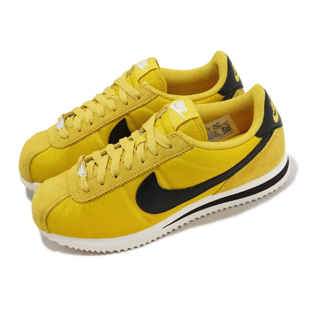 【NIKE 耐吉】休閒鞋 Cortez 女鞋 黃 黑 復古 阿甘鞋 經典 運動鞋(DZ2795-700)