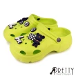 【Pretty】女款 洞洞鞋 布希鞋 雨鞋 水鞋 涼拖鞋 輕量(粉紅、綠色、白色、黑色)