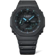 【CASIO 卡西歐】G-SHOCK 八角防護構造雙顯手錶 禮物 開學(GA-2100-1A2)