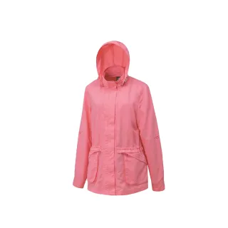 【Mountneer 山林】女抗UV休閒長版外套-粉紅色-11J06-31(女裝/連帽外套/機車外套/休閒外套)