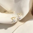 【MISS KOREA】韓國設計S925銀針可愛小熊珍珠甜美氣質耳環(S925銀針耳環 珍珠耳環 小熊耳環)