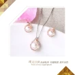 【KATROY】項鍊耳環套組 天然珍珠 9.5-10.0 MM 精鍍玫瑰金 生日 禮物 母親節推薦 PA22001-5(玫瑰金色)
