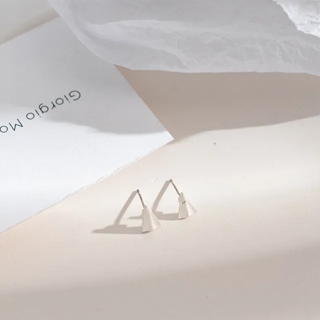 【00:00】韓國設計S925銀針趣味迷你紙飛機造型耳環(S925銀針耳環 紙飛機耳環)
