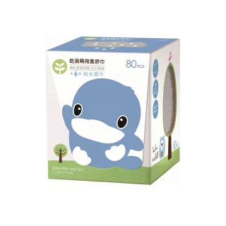 【KU.KU. 酷咕鴨】乾濕兩用柔舒巾80抽(12盒裝)