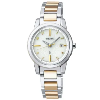 【SEIKO 精工】Lukia系列 萬年曆 鈦金屬 太陽能電波腕錶 618 年中慶 禮物(SSQV082J/1B35-0AN0KS)
