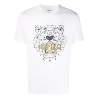 【KENZO】男款 虎面圖案 白色短袖T恤(S號、M號、L號、XL號)