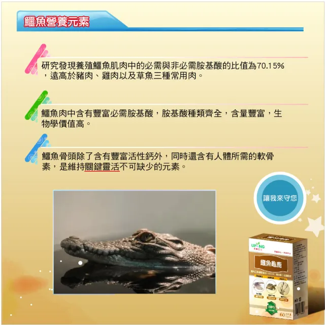 【湧鵬生技】鱷魚龜鹿6入組(鱷魚;全龜;鹿角;每盒60顆;共360顆)
