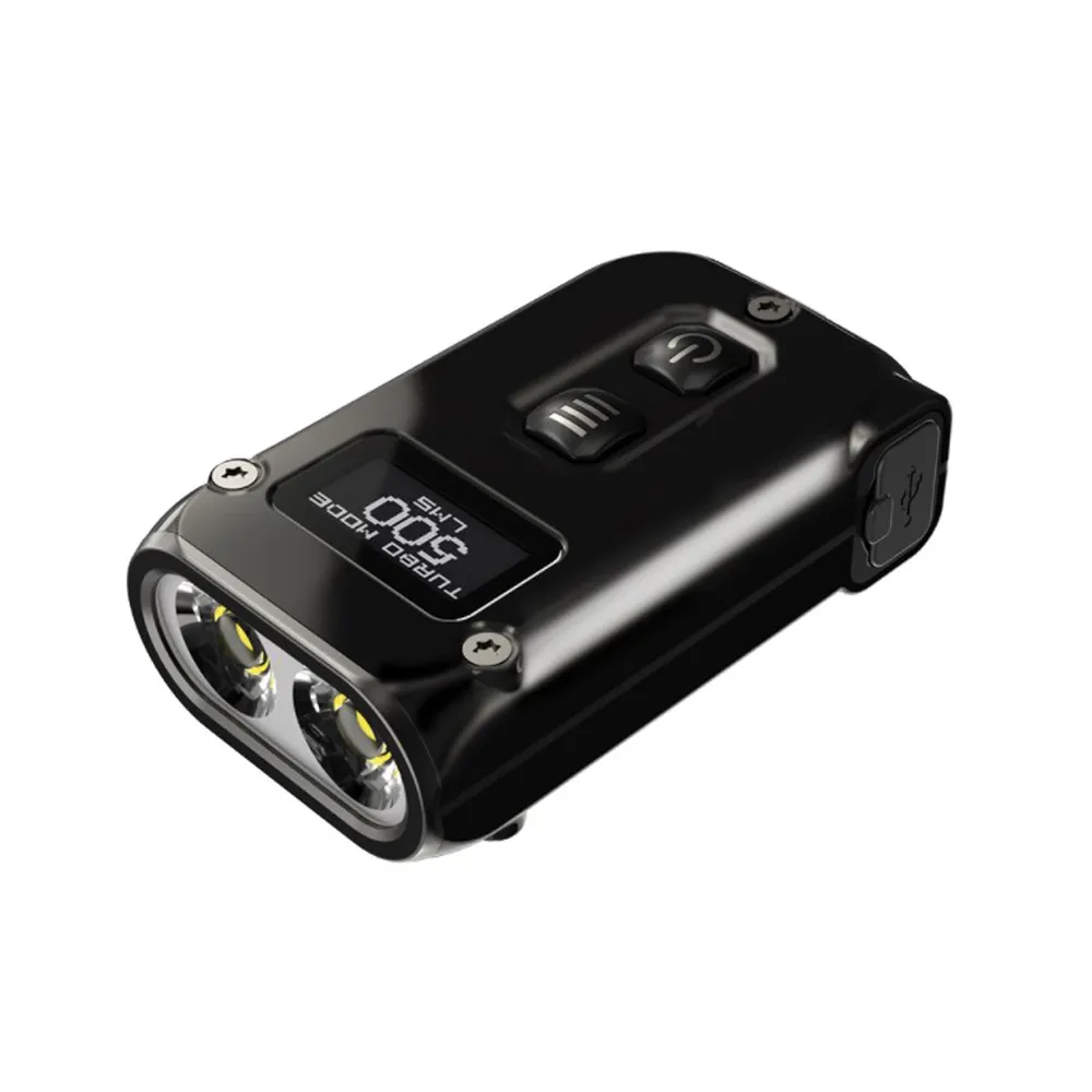 【NITECORE】TINI2 SS 500流明 不鏽鋼鑰匙扣燈 OLED顯示 USB-C 智能鎖鍵