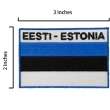 【A-ONE 匯旺】愛沙尼亞 國旗 裝飾貼 熨斗布貼 電繡燙貼 熱燙刺繡章 熨斗燙布貼 背膠士氣章