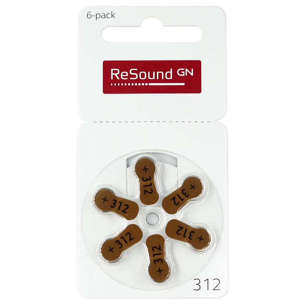 【易耳通】ReSound助聽器電池312/A312/S312/PR41*5排(30顆)