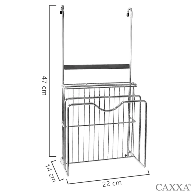 【CAXXA】不銹鋼廚房易利鉤砧板刀具收納架(不銹鋼收納架/砧板架/刀具架/刀叉架/廚房置物架) 
