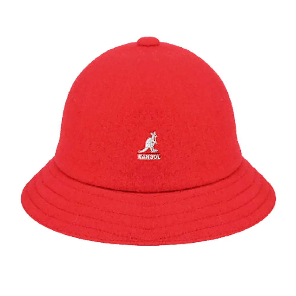 【KANGOL】品牌LOGO 紅色漁夫帽(S號)