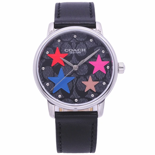 【COACH】OACH 美國頂尖精品簡約時尚流行腕錶-黑-14503847