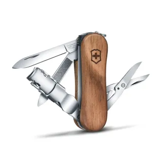 【VICTORINOX 瑞士維氏】瑞士刀 Nail Clip Wood 580 65mm(0.6461.63)