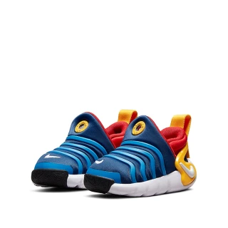 【NIKE 耐吉】運動鞋 小童 童鞋 兒童 休閒鞋 毛毛蟲鞋 襪套式 DYNAMO GO TD 藍黃 DH3438-402