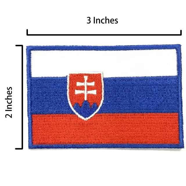 【A-ONE 匯旺】斯洛伐克 國旗燙貼 Flag Patch裝飾貼 布藝貼布繡 熨燙徽章 電繡識別