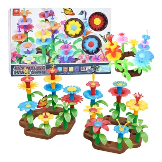 【Playful Toys 頑玩具】拼裝花園積木110PCS(益智軟膠兒童積木)